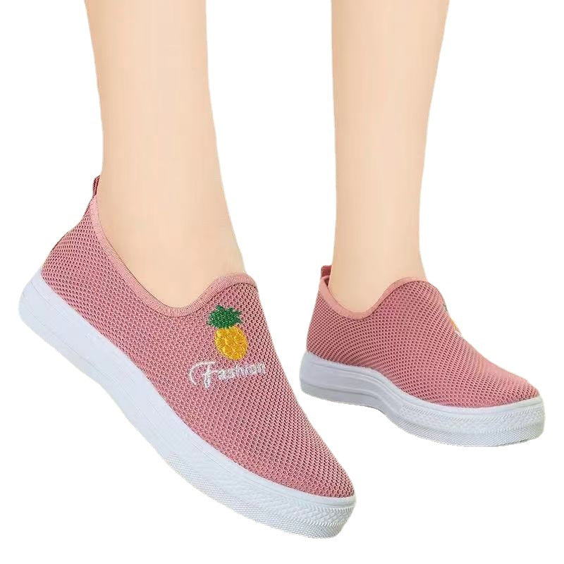 Women's Mesh Korean Style Slip-on Breathable Soft Casual Shoes