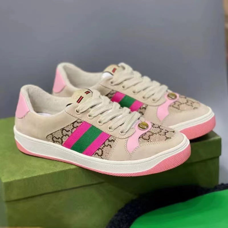 Women's & Men's Rhinestone Golden Goose Retro Dirty Presbyopic Flat Casual Shoes