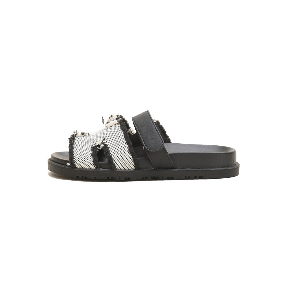 Women's Second Uncle Color Velcro Thick Bottom Sandals