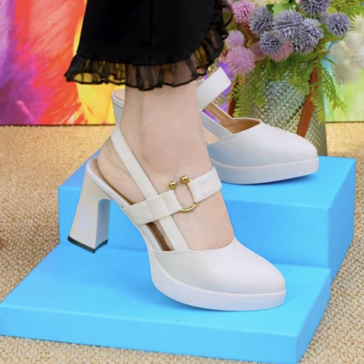 Women's Toe Summer Fairy Style High Chunky Not Tired Heels