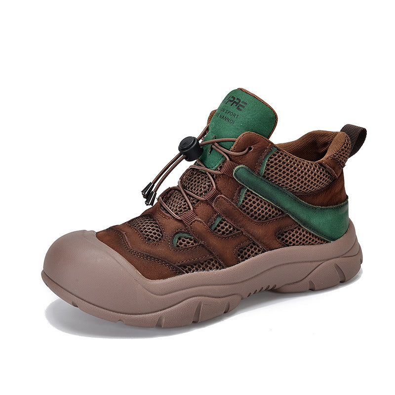 Toe Middle High Top Soft Bottom Casual Shoes