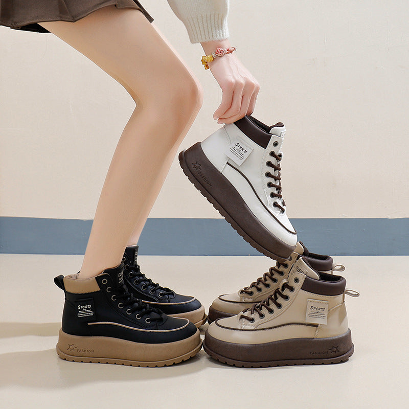 Women's Autumn Korean Style Breathable White Board Casual Shoes