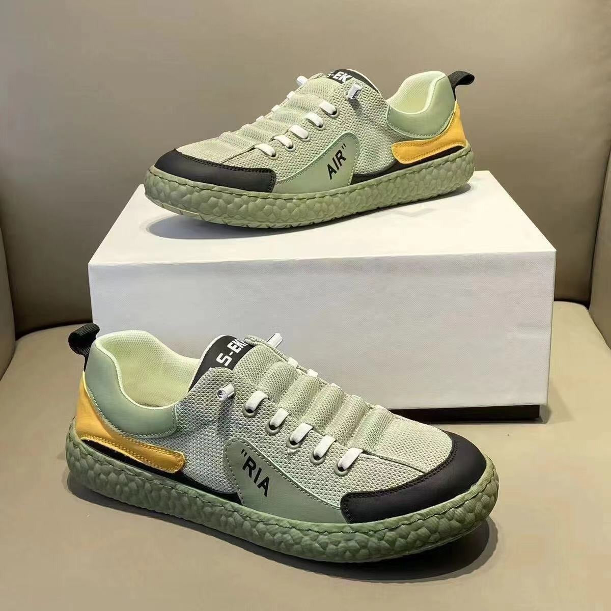 Men's Summer Breathable Fashion Mesh White Comfortable Soft Bottom Low Casual Shoes