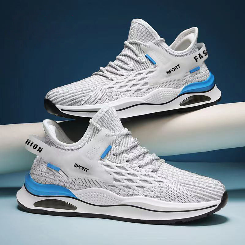 Men's Autumn Running Flying Woven Breathable Mesh Casual Shoes