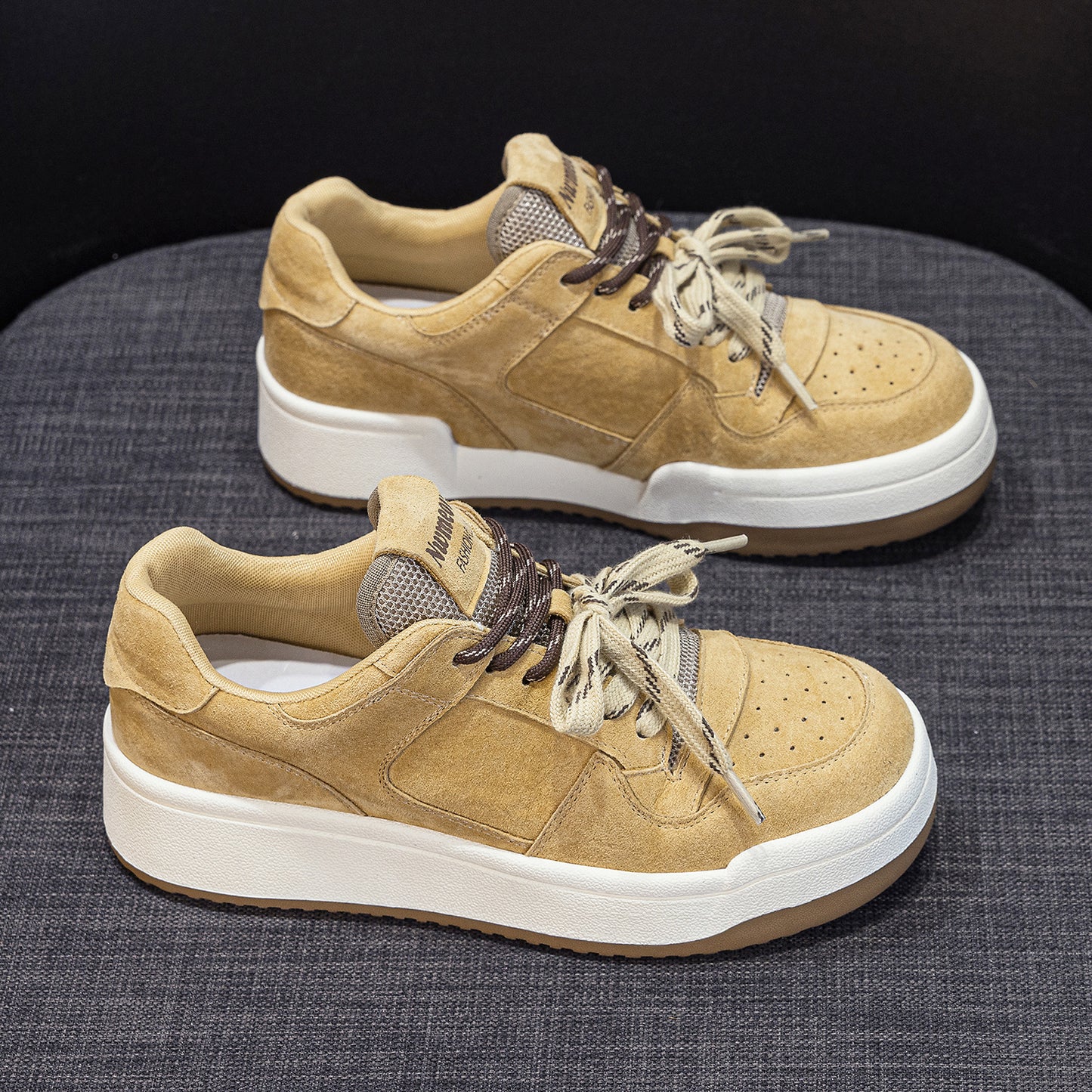 Women's Platform White Height Increasing Korean Board Casual Shoes