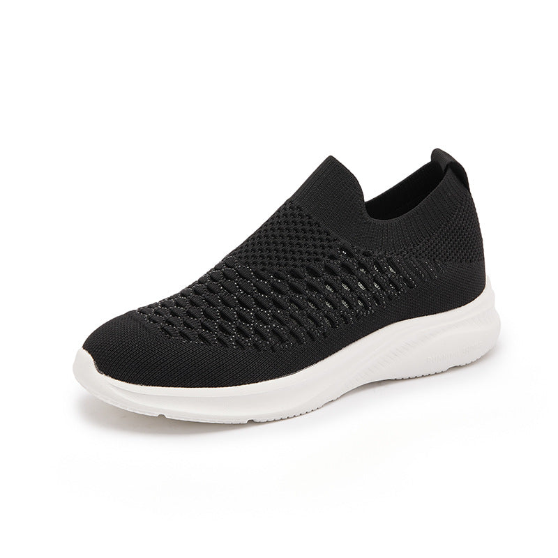 Women's Summer Flying Woven Breathable Mesh Slip-on Sneakers