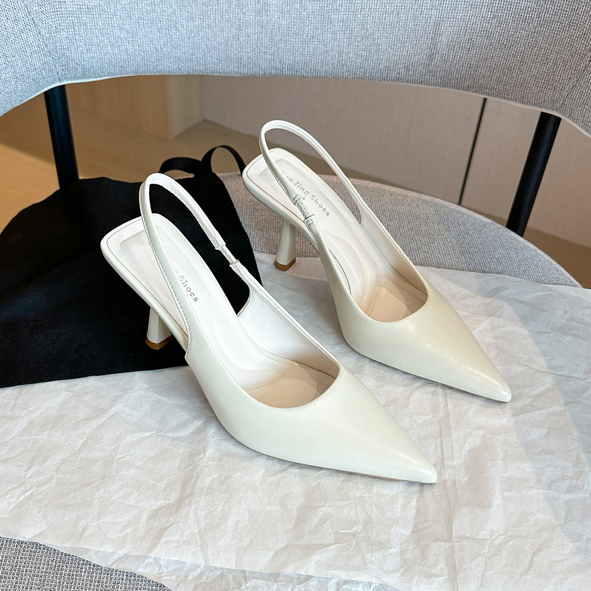 Women's Pointed High Back Open Spring Sexy Stiletto Women's Fashion Shoes