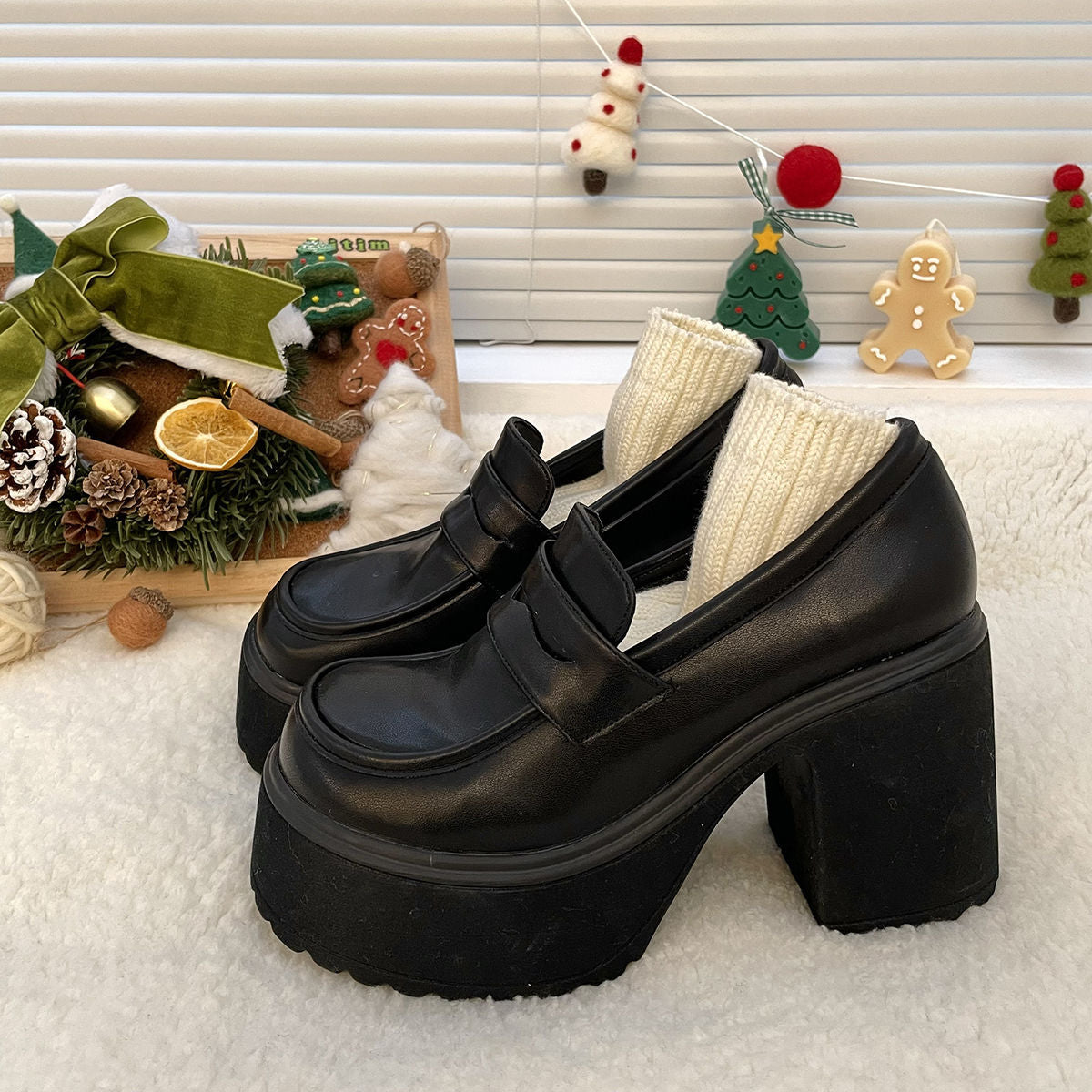 High Small Height Increasing British Style Casual Shoes