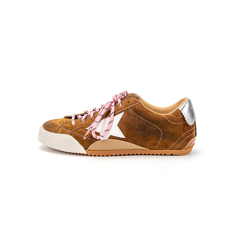 Women's Increasing Insole Retro Distressed Little Dirty Versatile Color Casual Shoes