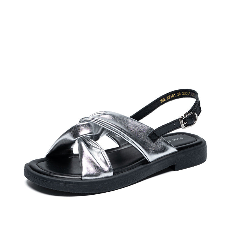 Women's Summer French Flat Outdoor Lightweight Beach Sandals