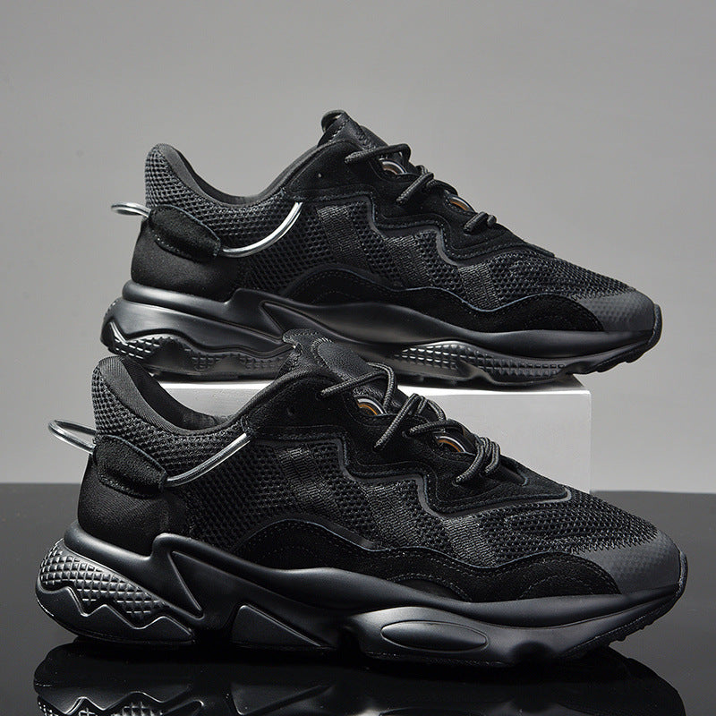 Men's Coconut Mesh Running Height Increasing Trendy Sneakers