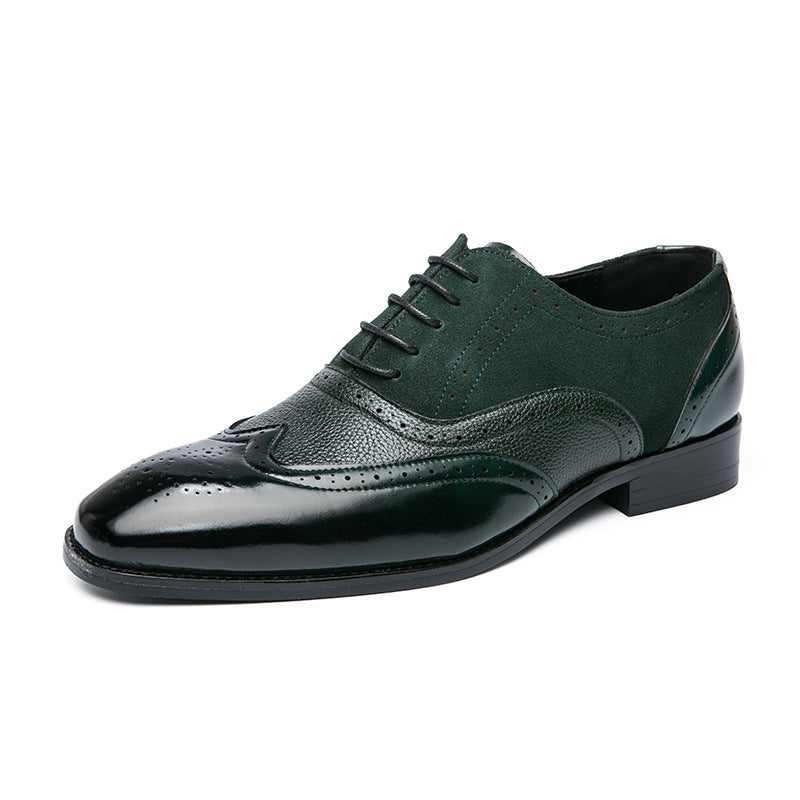 Men's Four Stitching Business Retro Plus Size Leather Shoes