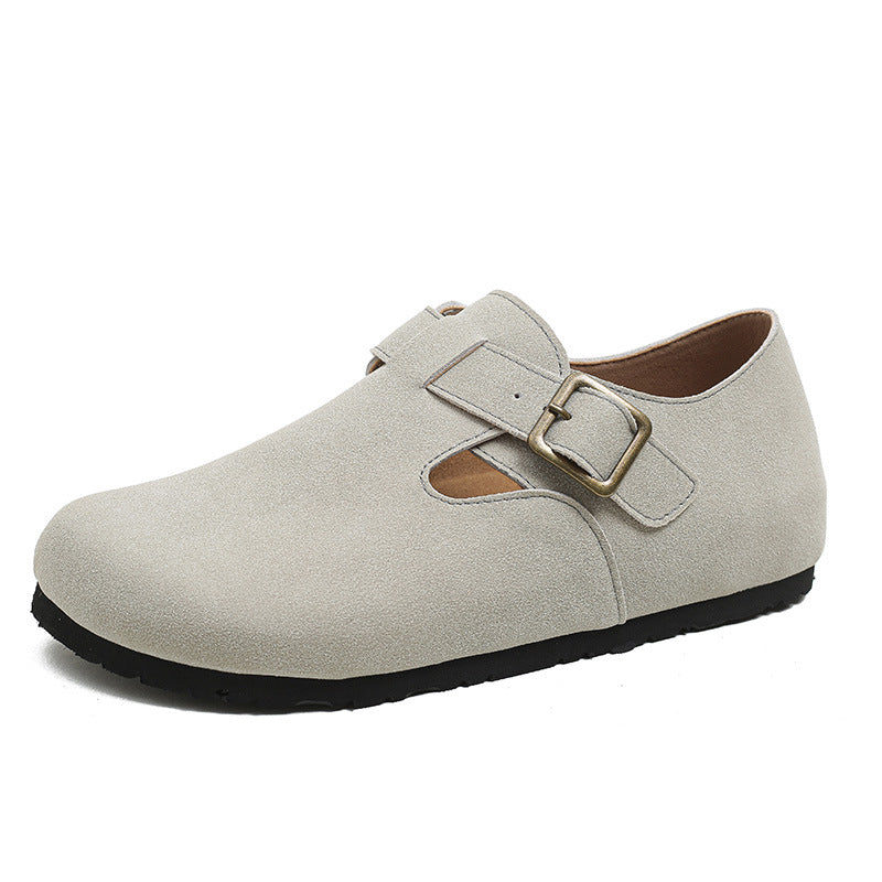 Women's Good Version Round Toe Cap Buckle Slippers