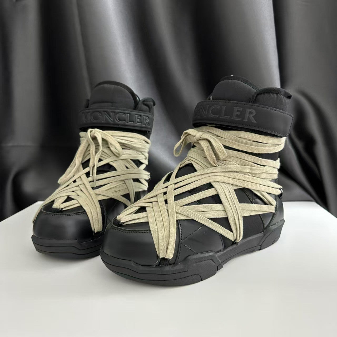 Women's & Men's High Street Crazy Bandage Style Flat Snow Boots