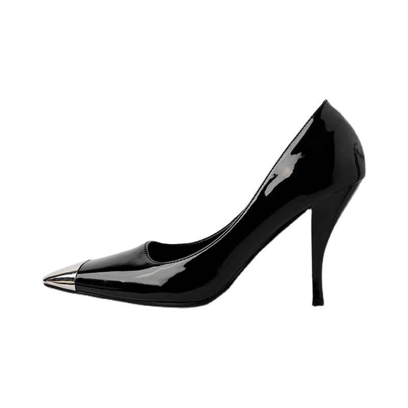 Women's Park Black Patent High Spring Metal Women's Shoes