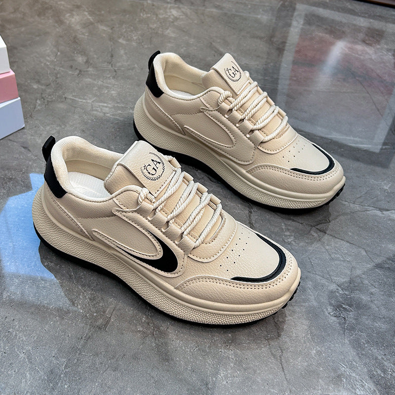 Women's Korean Style Trendy Autumn Platform Height Increasing Breathable Casual Shoes