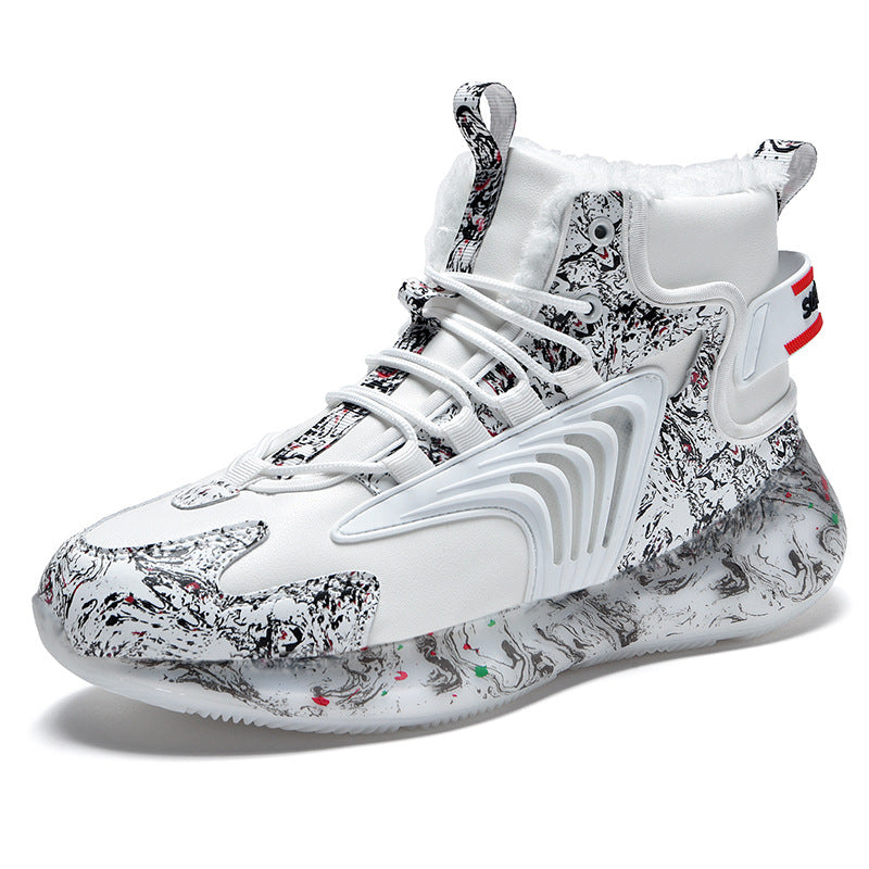 Men's Plus Size Winter Basketball Couple Running Popcorn Sneakers