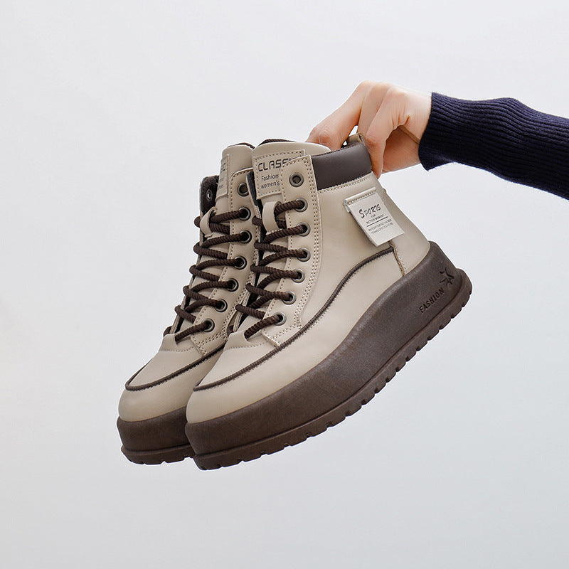 Women's Autumn Korean Style Breathable White Board Casual Shoes