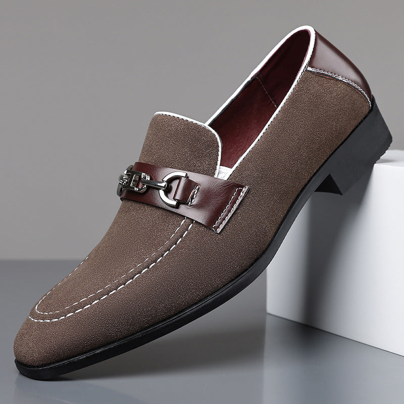 Men's British Style Leisure Trend Versatile Slip-on Men's Business Leather Shoes