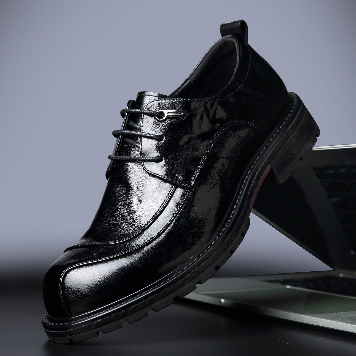 Men's Dress Genuine Derby Platform Commuter Fashion Leather Shoes