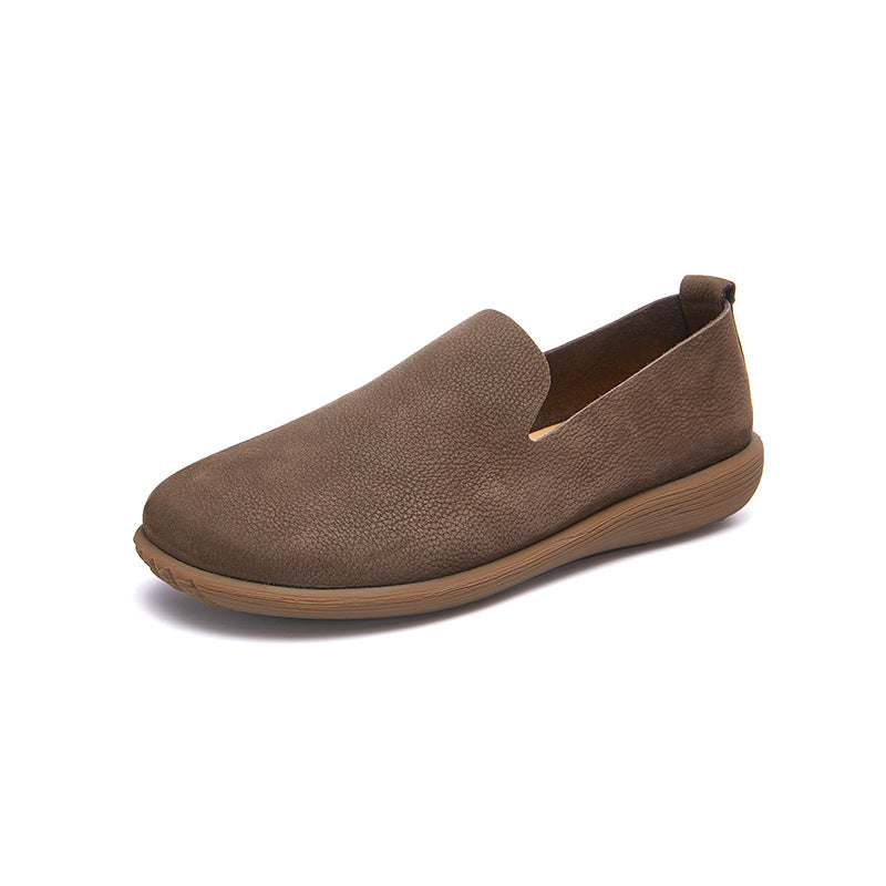 Men's Single Layer Frosted Cowhide Pumps Tendon Men's Shoes