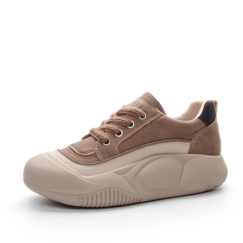Women's Spring Platform Vintage Skateboard Sports Soft Sneakers