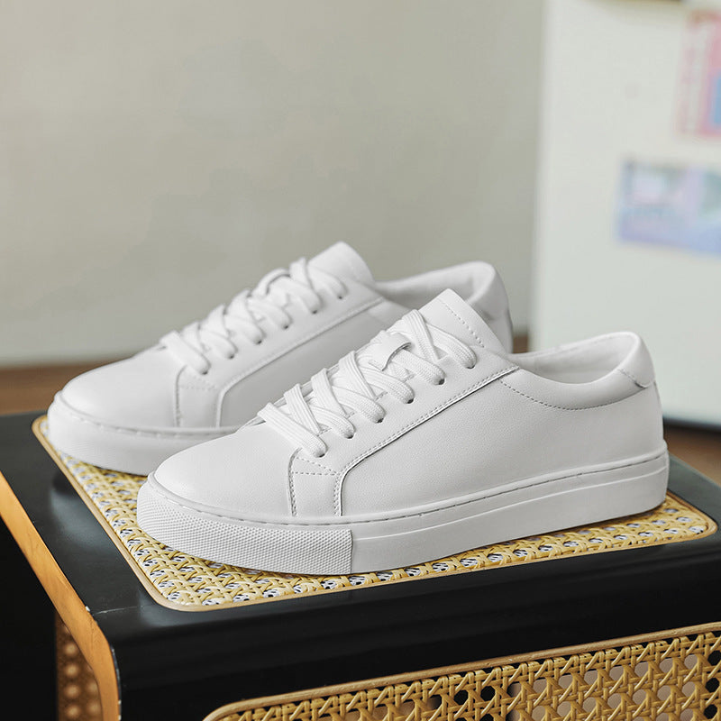 Men's Bottom White Genuine Plus Size Widened Men's Shoes