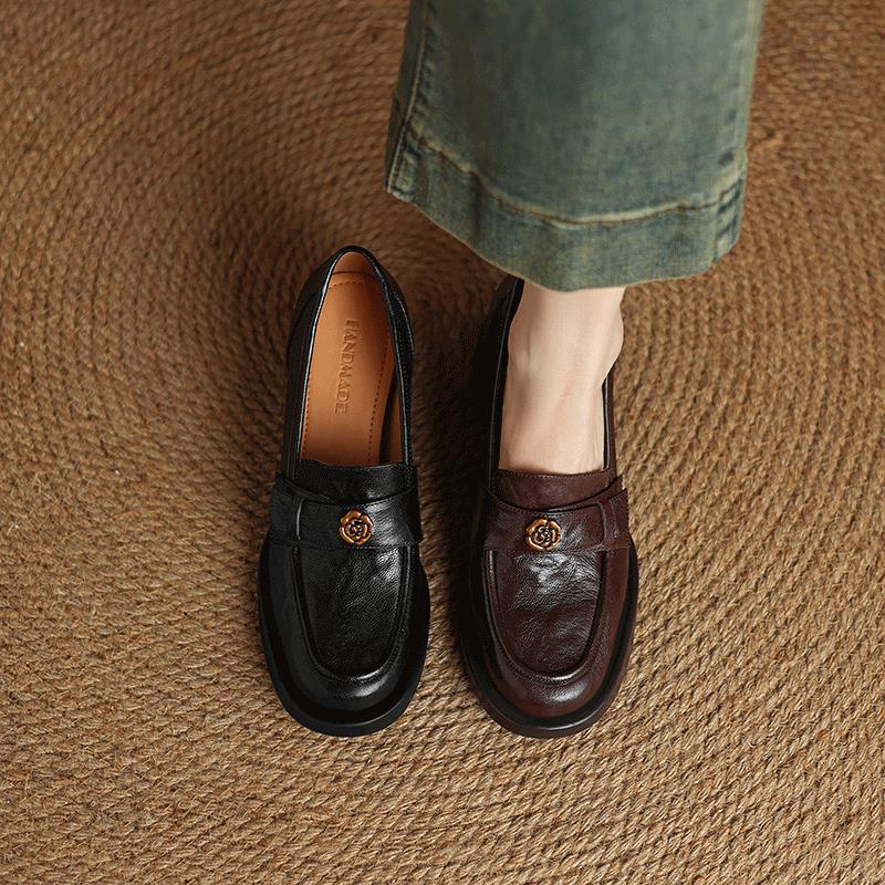 Women's Slip-on High Pumps Genuine Soft Bottom Loafers