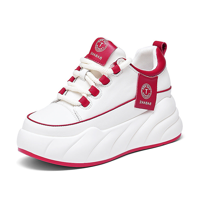 Women's Autumn Thick-soled Korean Style Versatile Small Height Casual Shoes