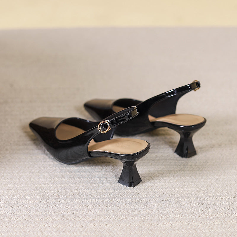 Women's Toe Back Open French Style Closed Summer Heels