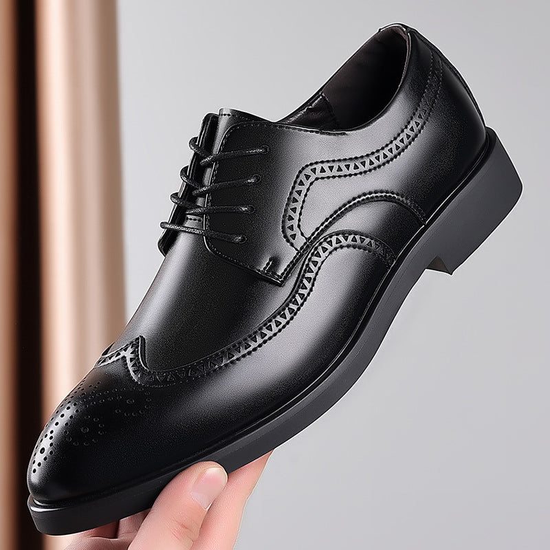 Men's Formal Fashion British Brogue Plus Size Leather Shoes