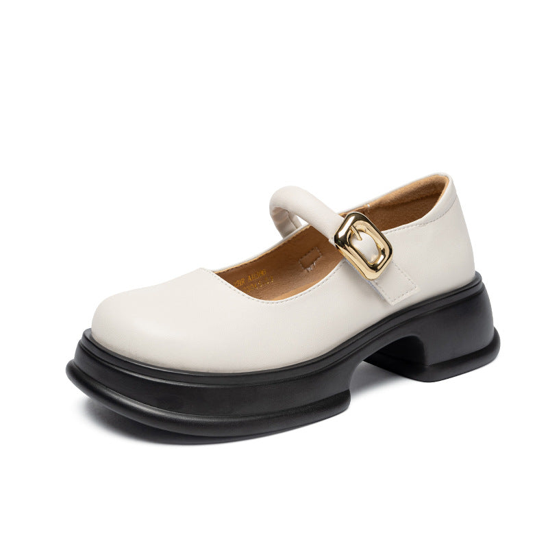 Women's Versatile Platform Fashion Velcro Chunky Low-cut Loafers