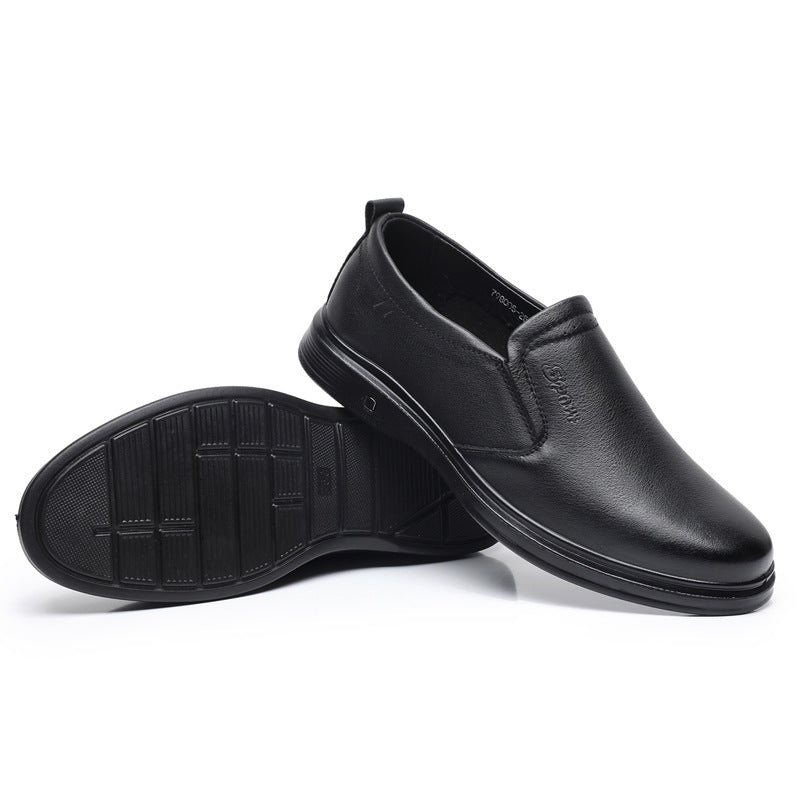 Men's Top Layer Cowhide Slip-on Business Comfortable Leather Shoes