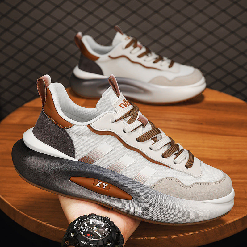 Men's Mesh Breathable Platform Fashion Genuine Sports Sneakers