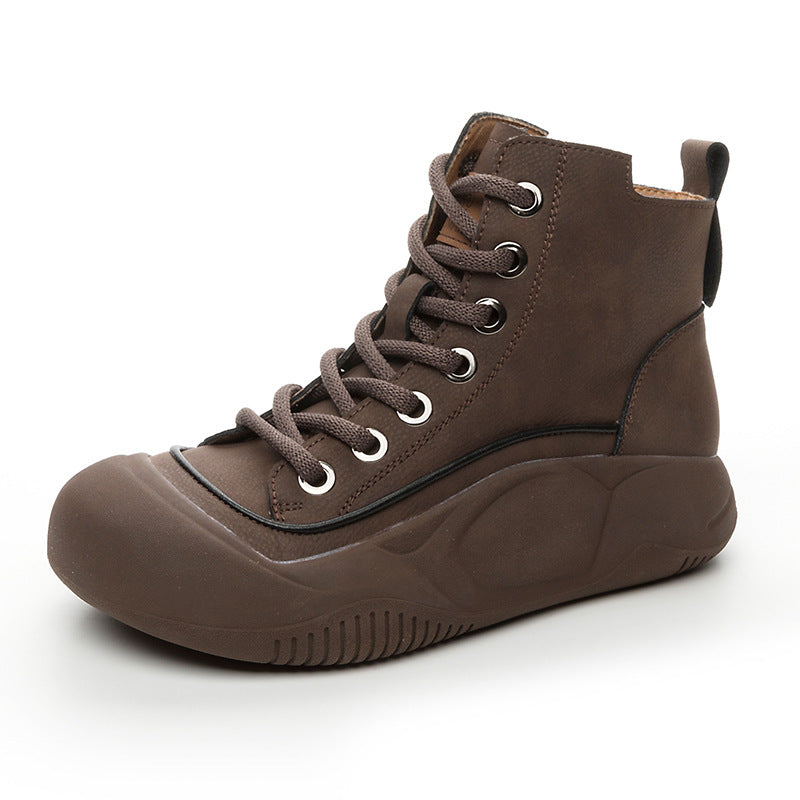 Women's Retro Fashion Veet Padded Martin Plus Women's Shoes