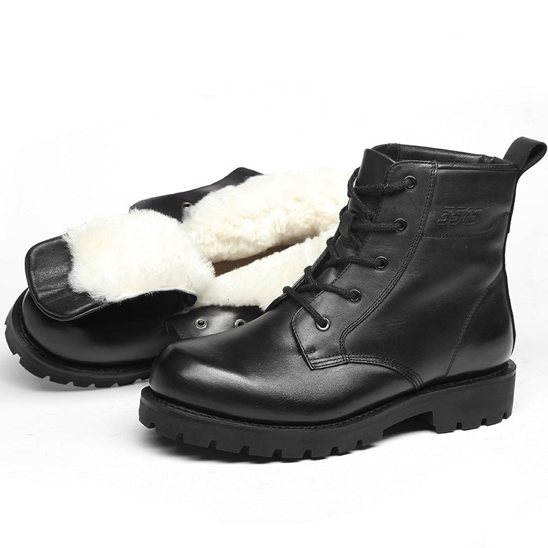 Men's Man Cotton Winter Wool Warm First Men's Shoes