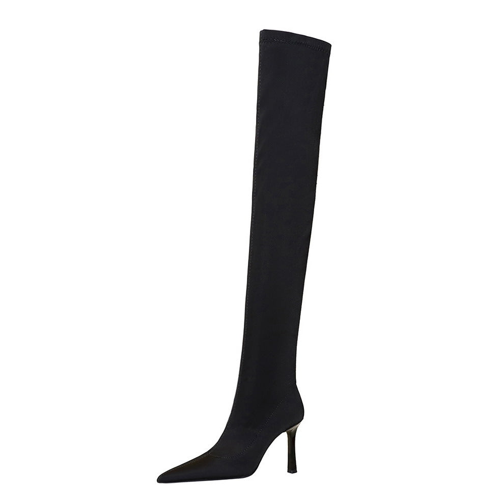 Sexy Nightclubs Thinner Super High Pointed Boots