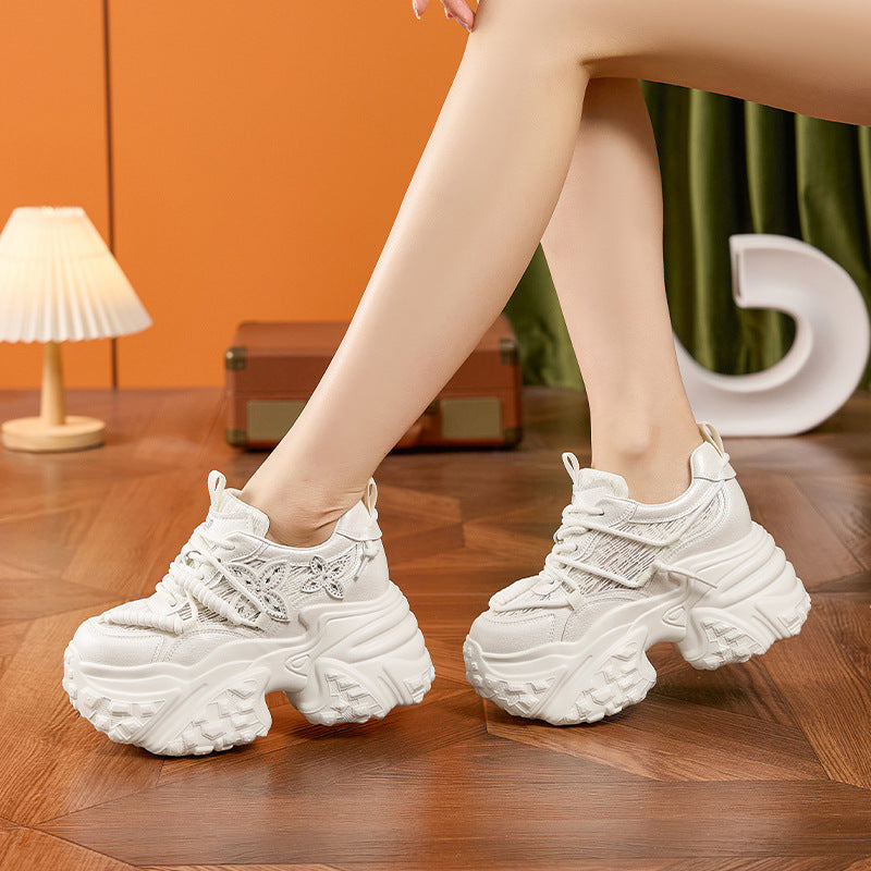 Women's Dad Breathable Mesh Small Height Increasing Sneakers