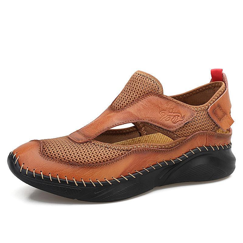 Men's Fashionable Summer Breathable Mesh Simple Velcro Sandals