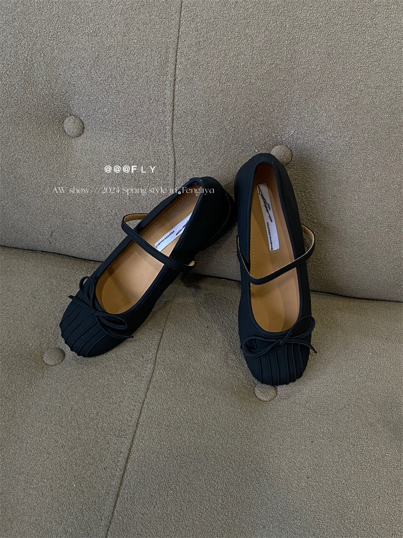 Women's Meet Wrinkled Mary Jane Gentle Sier Square Casual Shoes