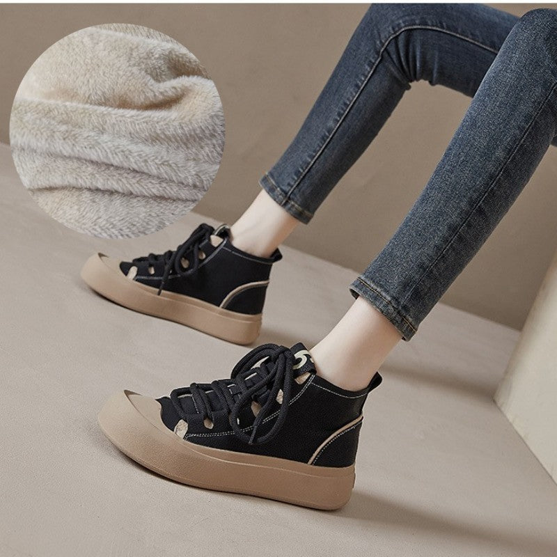 Women's Vintage Genuine Made Korean Platform Big Boots