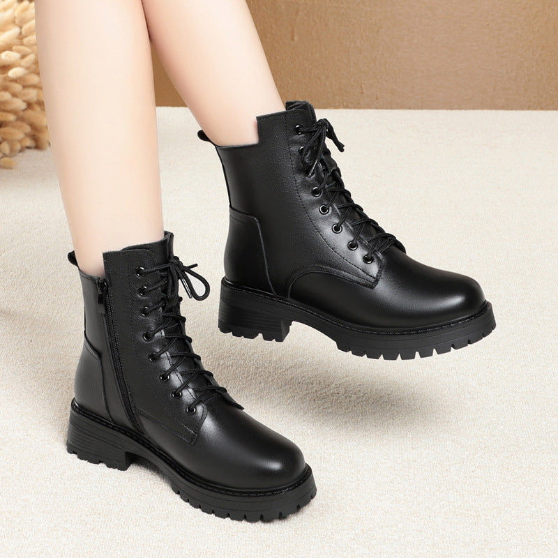 Women's Ankle Mid Platform Martin Plus Size Boots