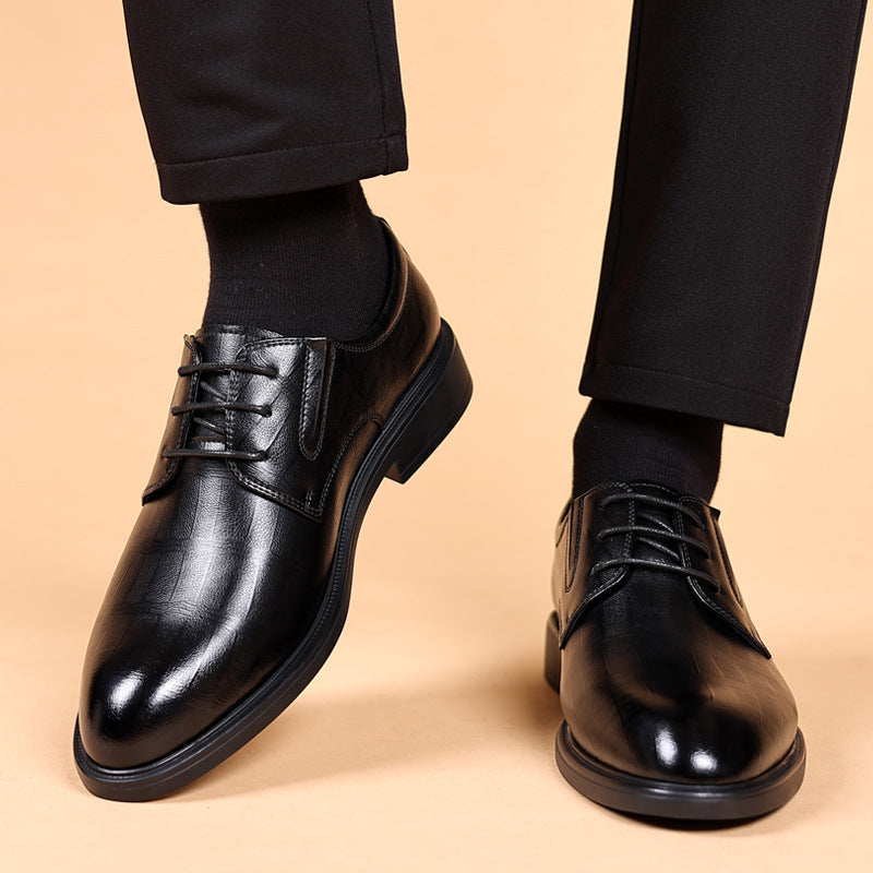 Men's Autumn British Style Fashion Wedding Men's Business Leather Shoes