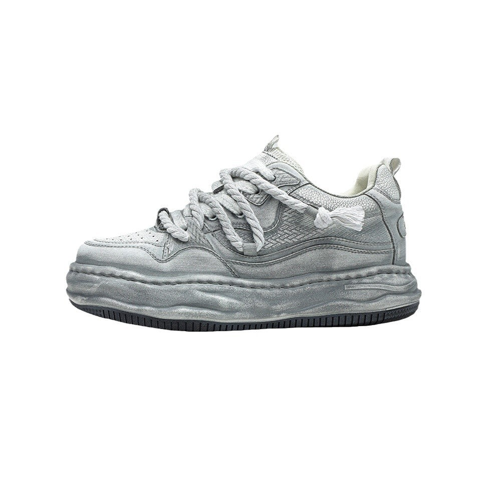 Women's & Men's Fashion Niche Distressed Invisible Dirty Dissoed Sneakers
