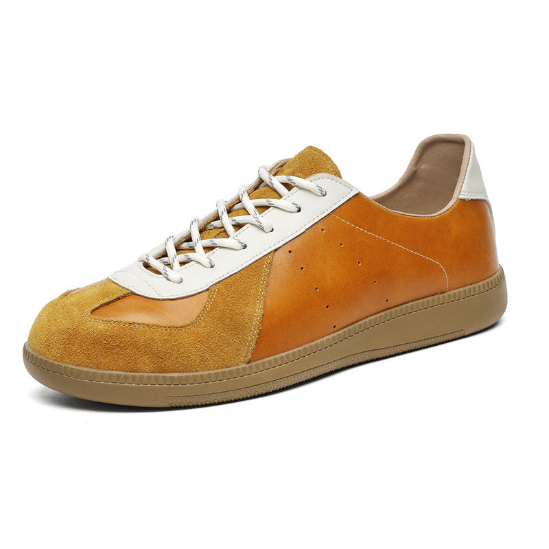 Spring Niche Retro German Training Style Leather Shoes