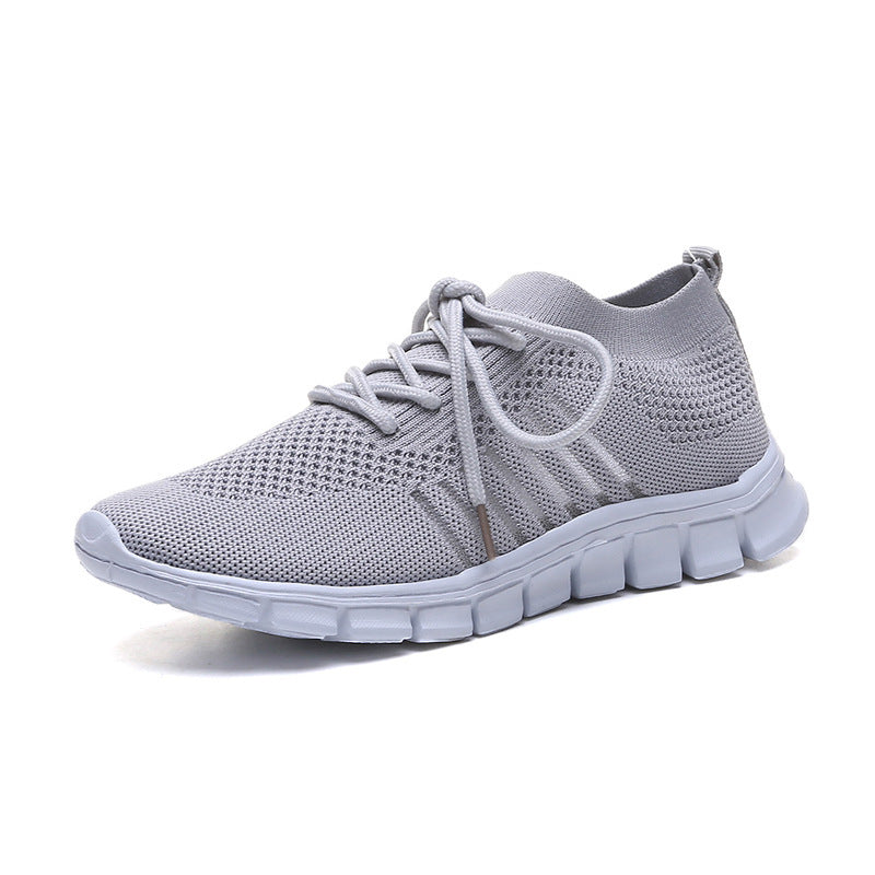 Women's Size Low-cut Platform Breathable Flying Woven Soft Bottom Casual Shoes