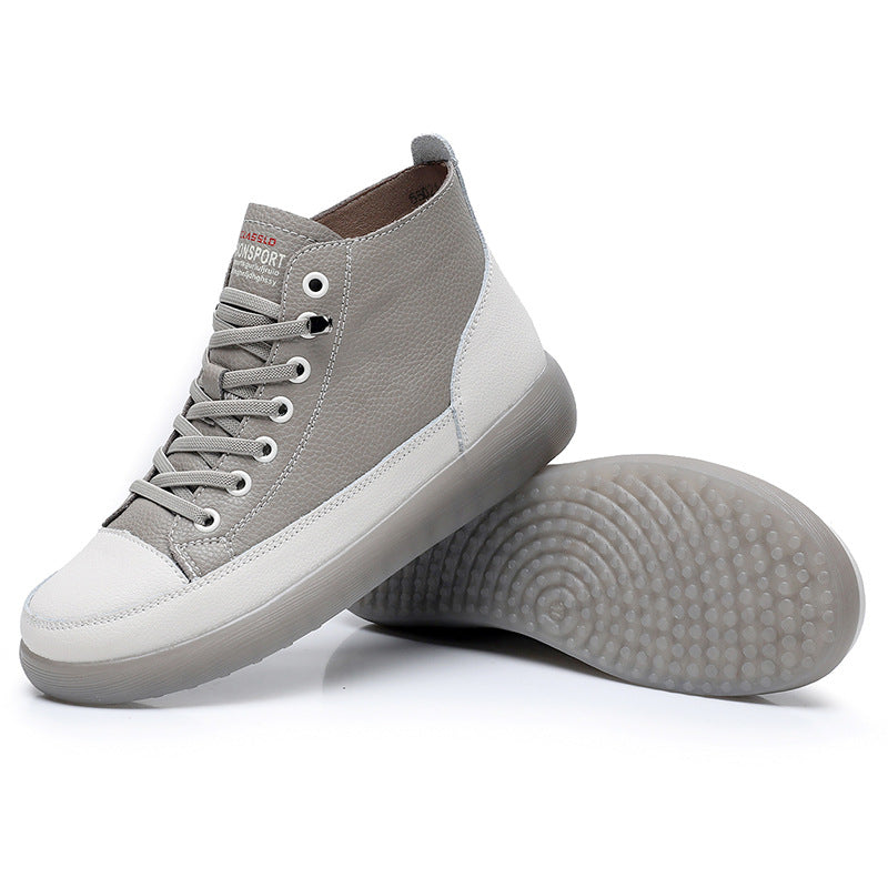 Women's Three Sheep Ankle White Martin Mother Beef Tendon Soft Casual Shoes