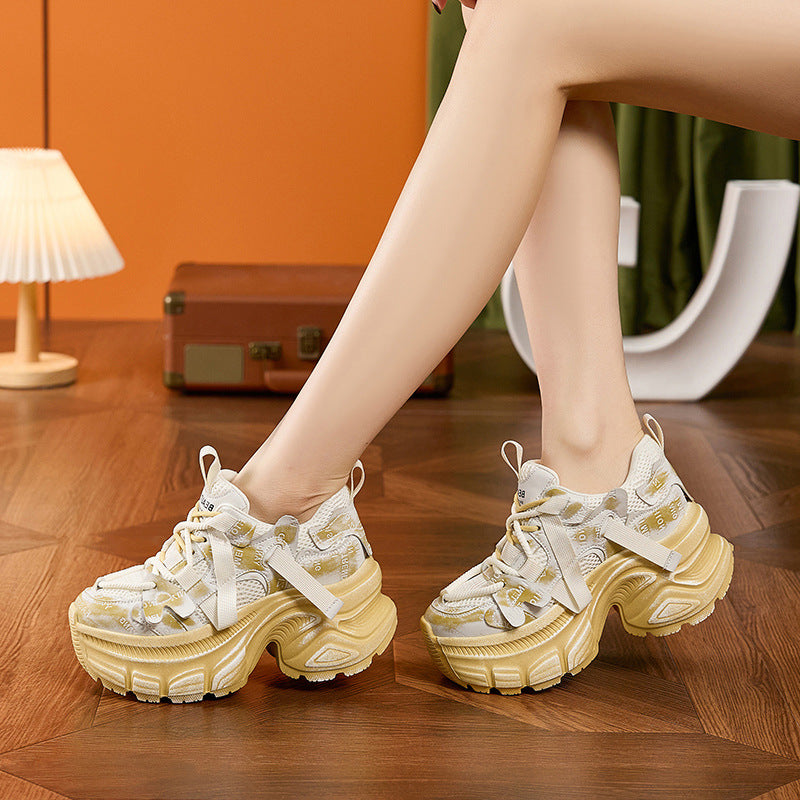Women's Platform Dad Spring Retro Fashionable Lightweight Sneakers