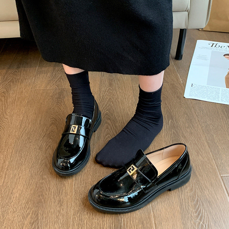 Women's Spring Slip-on Chunky Fat Feet Wide Loafers
