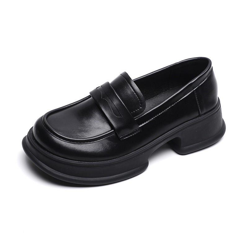Women's Cowhide Spring Senior Pumps British Large Men's Shoes